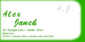 alex janek business card